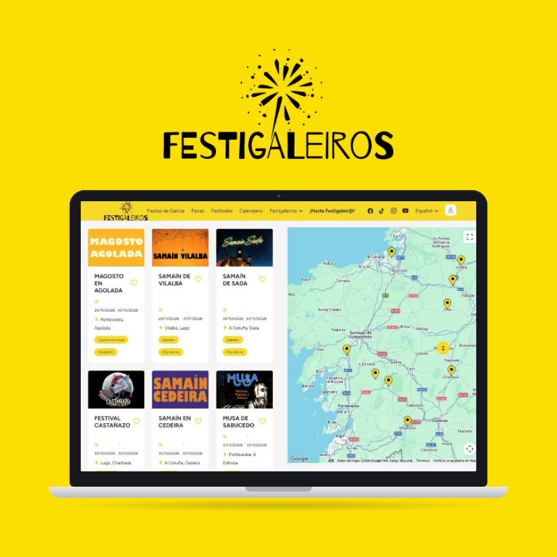 Web de Festigaleiros desarrollada por Esterea